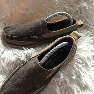 Skechers Relaxed Fit Mens Size 8.5 Brown Loafers Slip On Leather 64365